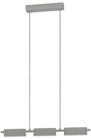 Eglo 99819 - LED Stmievateľný luster na lanku ROVIRA 3xLED/6,7W/230V strieborná