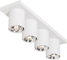 Moderné stropné bodové svetlo biele 4-žiarovkové - Tubo
