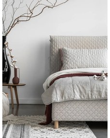 Béžová čalúnená jednolôžková posteľ s roštom 90x200 cm Sleepy Luna – Miuform