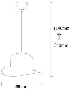 Luster na lanku SIVANI 1xE27/100W/230V