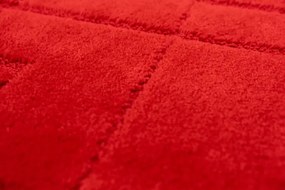Kúpeľňový koberček Inez Red červený / geometria