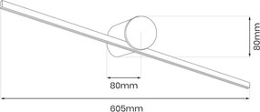 LED kúpeľňové osvetlenie zrkadla ARTIST LED/9W/230V 60 cm IP44 biela
