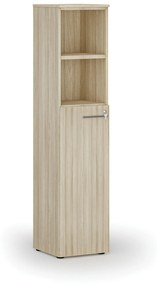 Kombinovaná kancelárska skriňa PRIMO WOOD, dvere na 3 poschodia, 1781 x 400 x 420 mm, dub prírodný