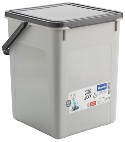 Nádoba na prací prášok, granule alebo bioodpad – 9 l DETERGENT sivý