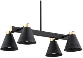 Argon 1774 - Luster na tyči AVALONE 4xE27/15W/230V čierna/zlatá