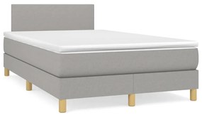 Boxspring posteľ s matracom bledosivá 120x190 cm látka 3269758