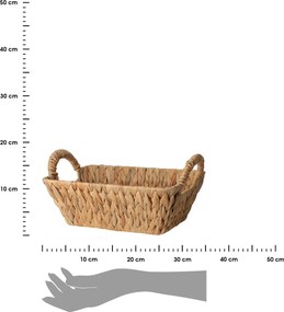 Obdĺžnikový košík PETTER 30x20 cm vodný hyacint natural