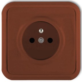L 4GPT-1Z Zásuvka Liza jednotlivá z/u hnedá