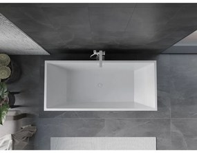 Mexen Vigo, voľne stojaca vaňa 178,5 x 80 cm, biela-čierna, biely prepad, 51251788075-20