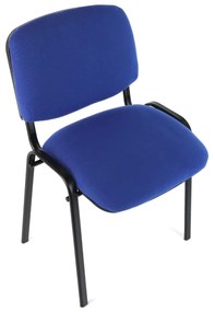 Konferenčná stolička Viva N, čierne nohy, modrá