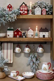 Vianočný keramický podnos Chalet de Noël - 28 * 12 * 3,5 cm