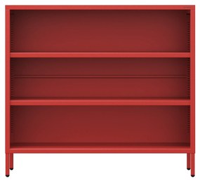 Nízky policový regál LUCA, 1000 x 900 x 350 mm, Modern: červená farba