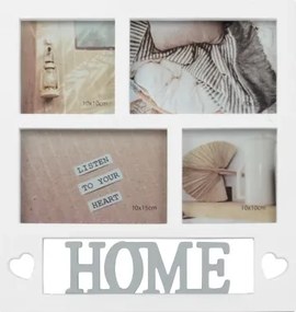 Fotorámik pre 4 ks foto Home 28,5x30 cm, biely%