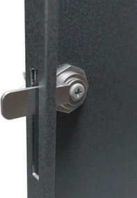 Kovový prístrešok pre 2 popolnice, antracit, 132×116×80 cm