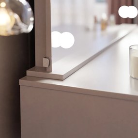 TOALETNÝ STOLÍK ANETT KAŠMÍR + ZRKADLO LED 110 cm