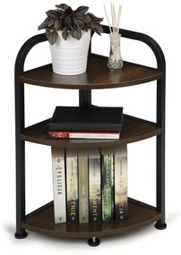 Wellhox Rohová regálová skriňa 3 police LOFT drevený roh