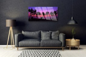 Obraz na skle Palmy stromy príroda 140x70 cm