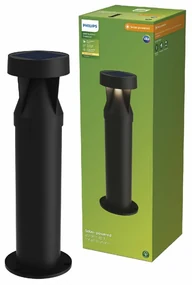 Philips Avery vonkajšie solárne stĺpové svetlo LEDčierne, 1,8 W, 200 lm, 2700 K