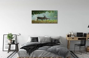 Obraz na plátne Jeleňa na jeseň les 120x60 cm