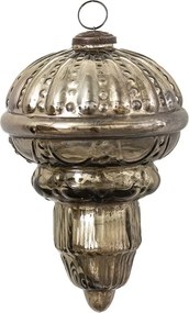 Vánoční koule XL Stříbrná 14*22 cm - Ř 14*22 cm