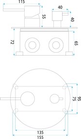 Rea Foster, podomietková sprchová súprava + BOX, brúsená oceľ, REA-P6440