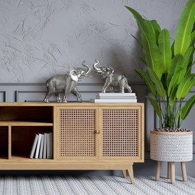 DEKORAČNÁ SOŠKA EVAN 13X30X25 CM SIVÁ