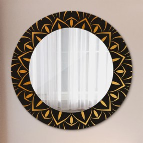 Okrúhle ozdobné zrkadlo Zlatá mandala fi 50 cm