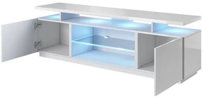 TV stolík Eva - biely lesk