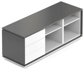 Kontajner Creator 153,6 x 53,6 cm, 3-modulový, biela / antracit