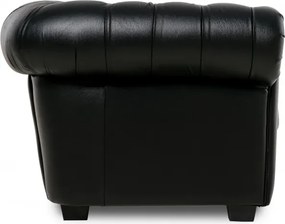 Kožené kreslo CHESTERFIELD, sivá (Rimini)