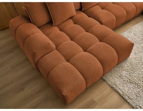 Terakotová ženilková rozkladacia/s úložným priestorom rohová pohovka (pravý roh/do tvaru "U") Everest – Bobochic Paris