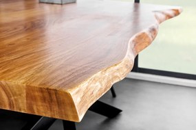 Jedálenský stôl MAMMUT 200 cm akáciové drevo 60 mm prírodná hnedá