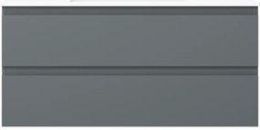 Mexen Orio, kúpeľňová skrinka 100 cm s umývadlom Otis, 2 zásuvky, grafitová matná/biela matná, 91A10-10047-2-BFF66-W18M01