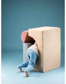 Svetlohnedé menčestrové penové ihrisko 75x49x37 cm Rainbow Montessori – Wigiwama