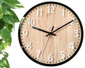 Bambusové nástěnné hodiny Diana 30 cm hnědé/černé