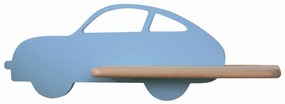 LED Detské nástenné svietidlo s poličkou CAR LED/5W/230V modrá/drevo