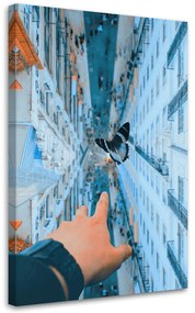 Gario Obraz na plátne Budovy City Hand Butterfly - Bryantama Art Rozmery: 40 x 60 cm