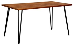 Záhradný stôl s vlásenkovými nohami 140x80x75 cm akáciový masív 46667