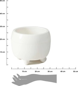 Květináč na nožičkách BOTANICA 30x23,8 cm krémový