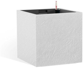 Flower Lover Samozavlažovací kvetináč Cubico Stone biela, 27 cm, 27 cm