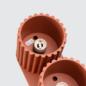 Sollux  SL.1800 - Bodové svietidlo AURA 2xGU10/10W/230V oranžové