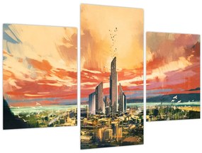 Obraz - Maľované mesto (90x60 cm)