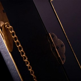 Čierna nízka komoda 130x50,5 cm Oriente – Ixia