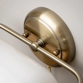 Brilagi - Nástenné svietidlo BANK OFFICE 1xE27/60W/230V mosadz/biela