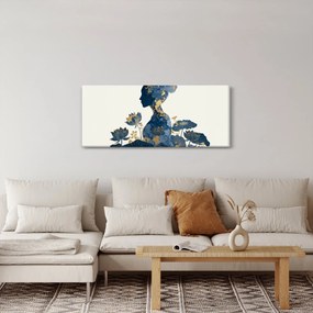 Obraz - Mramorový profil ženy (120x50 cm)