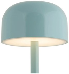 Svetlomodrá LED stolová lampa s kovovým tienidlom (výška 24,5 cm) James – Leitmotiv