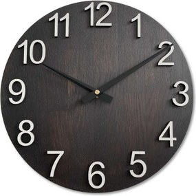 SENTOP | Dizajnové nástenné hodiny z masívneho dreva I SENTOP MAS017-3169-hands/black analógové