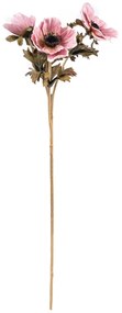 Umelá kvetina Anemónka staroružová, 3 kvety, 56 x 17 cm