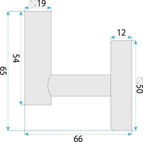 Rea Modern, 1-háčik na uterák, 6606, zlatá lesklá, REA-98041