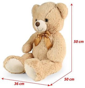 Rappa Veľký plyšový medveď Ron svetlohnedý s visačkou, 78 cm